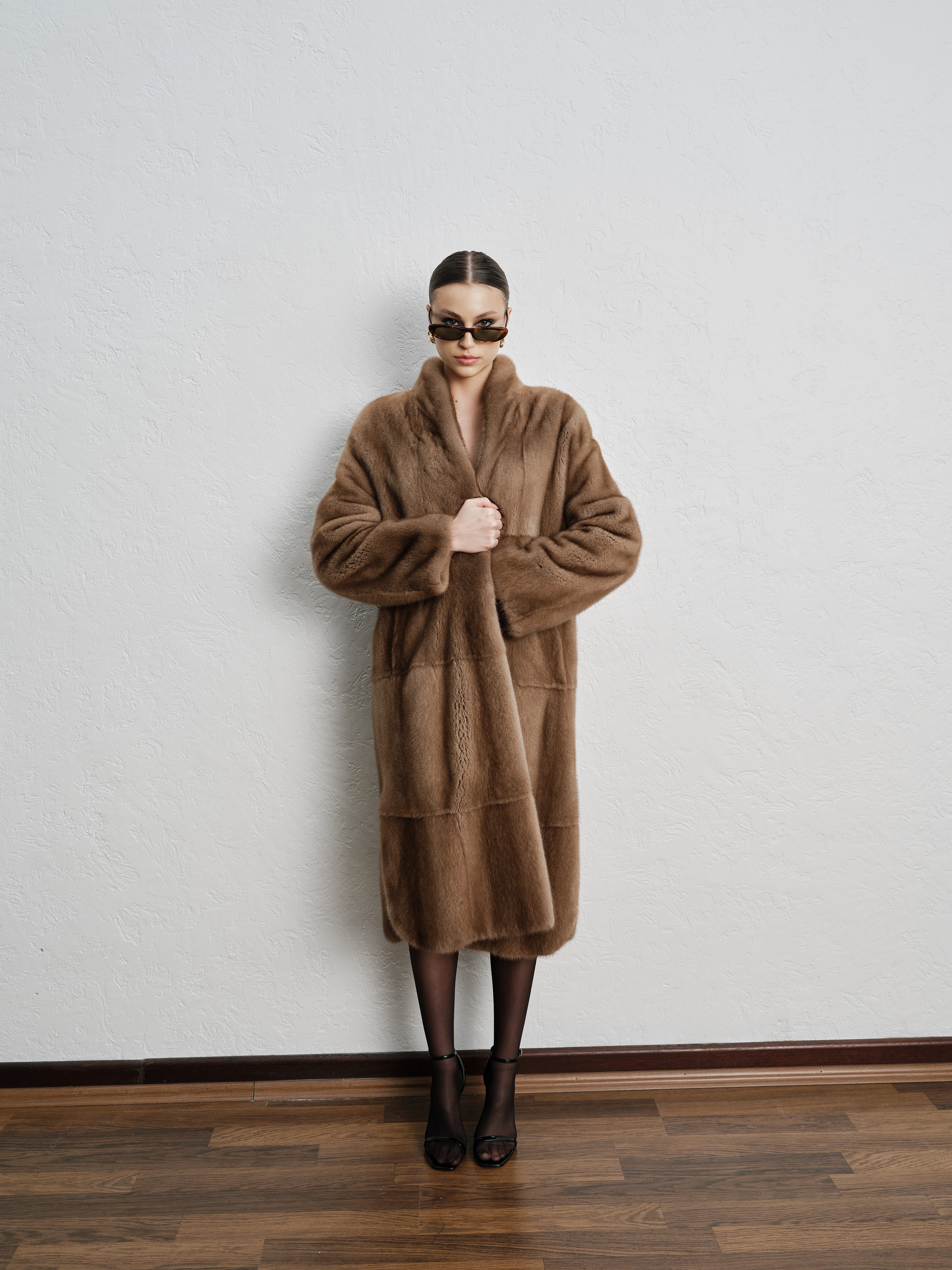 110 Boy Şal Yaka Vizon Kürk