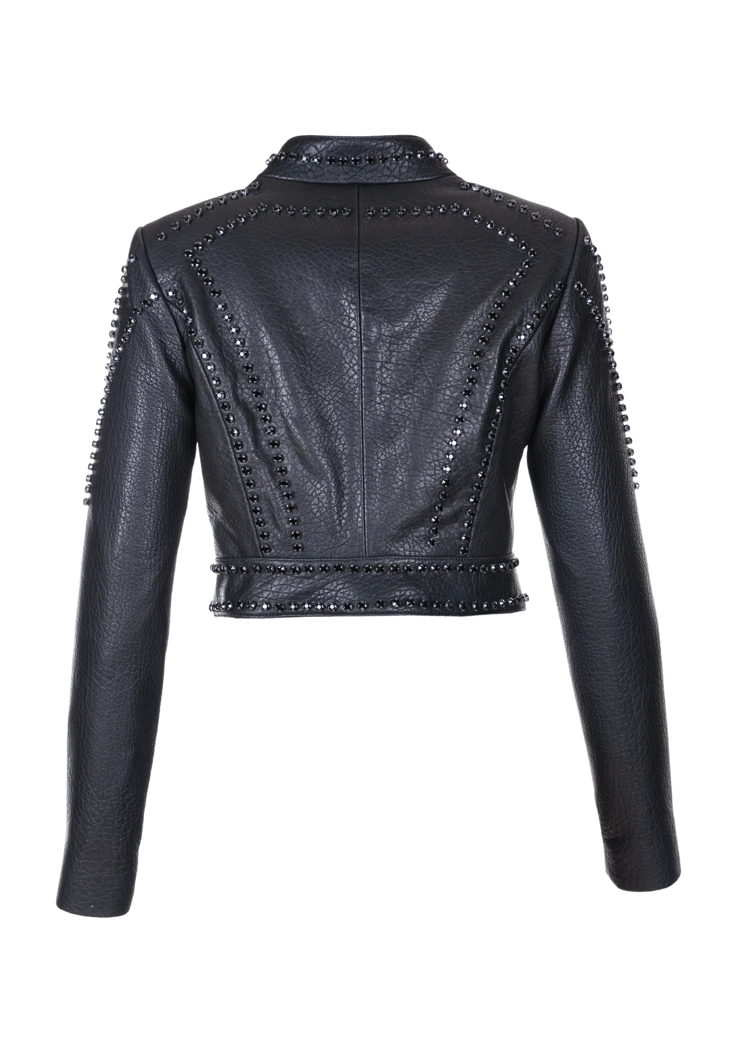 Caroline Crop Leather Jacket
