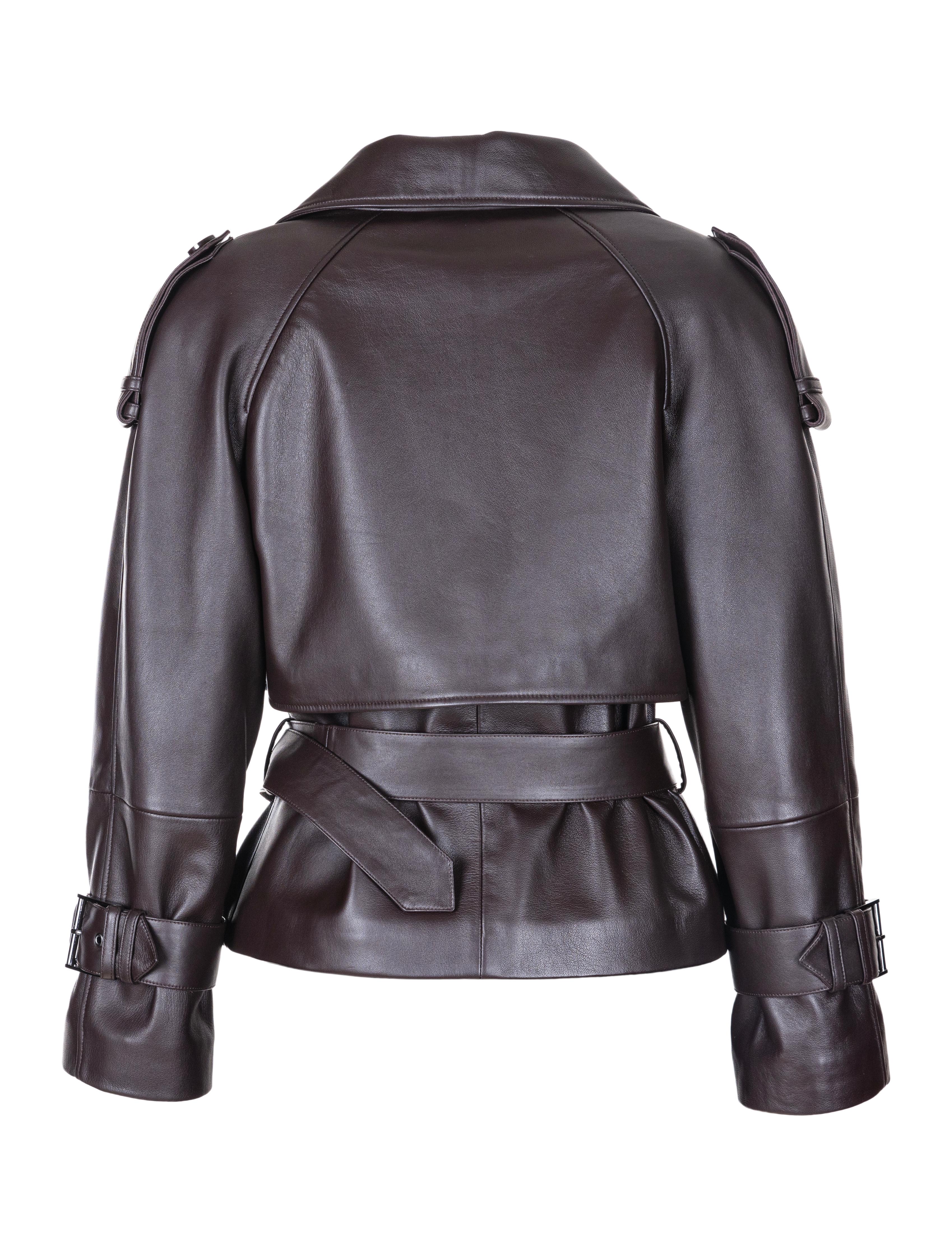 Rose Cropped Leather Jacket