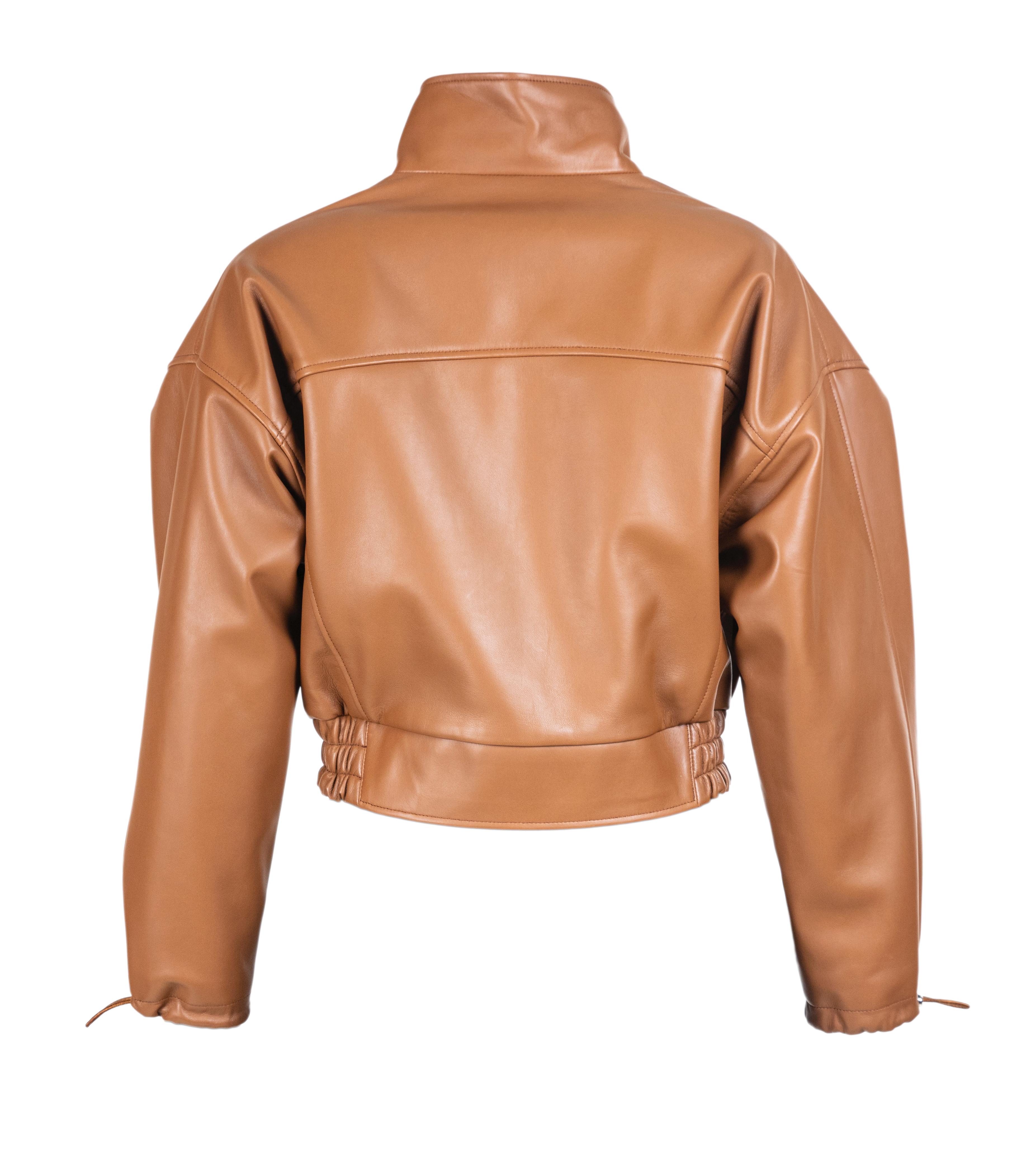 Olivia Deri Crop Bomber Ceket Olivia Deri Crop Bomber Ceket