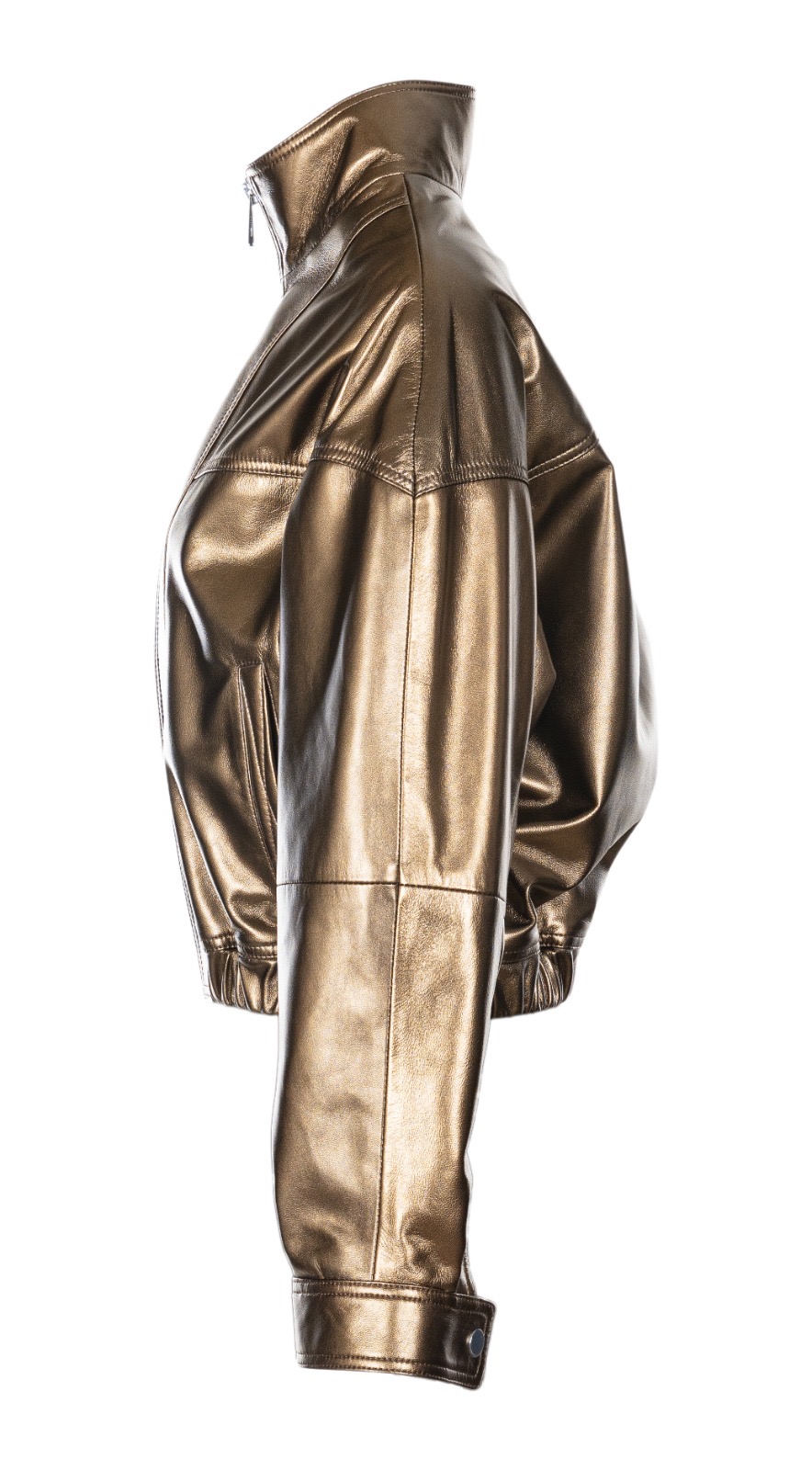Star Cropped Leather Jacket