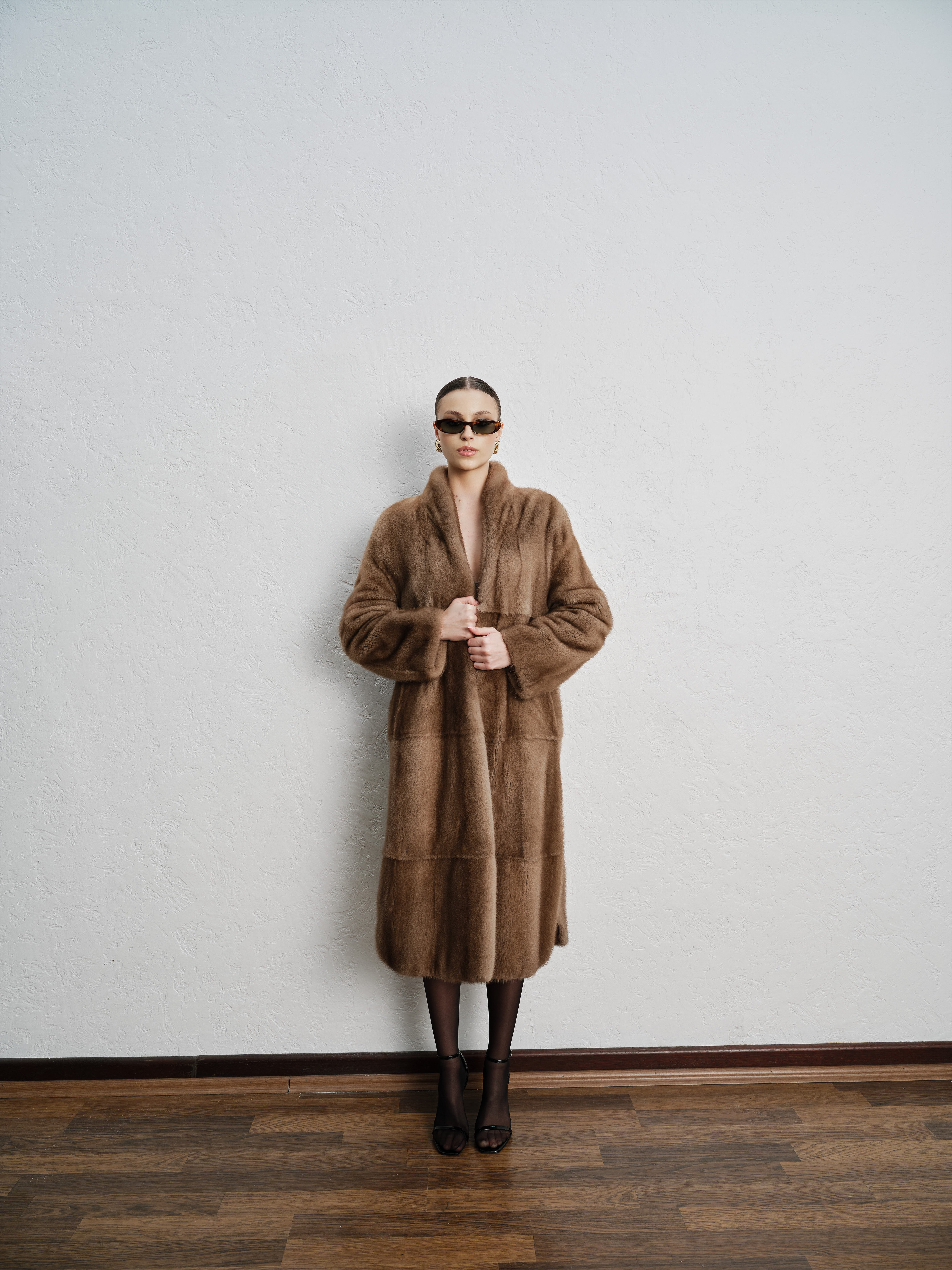 110 Boy Şal Yaka Vizon Kürk