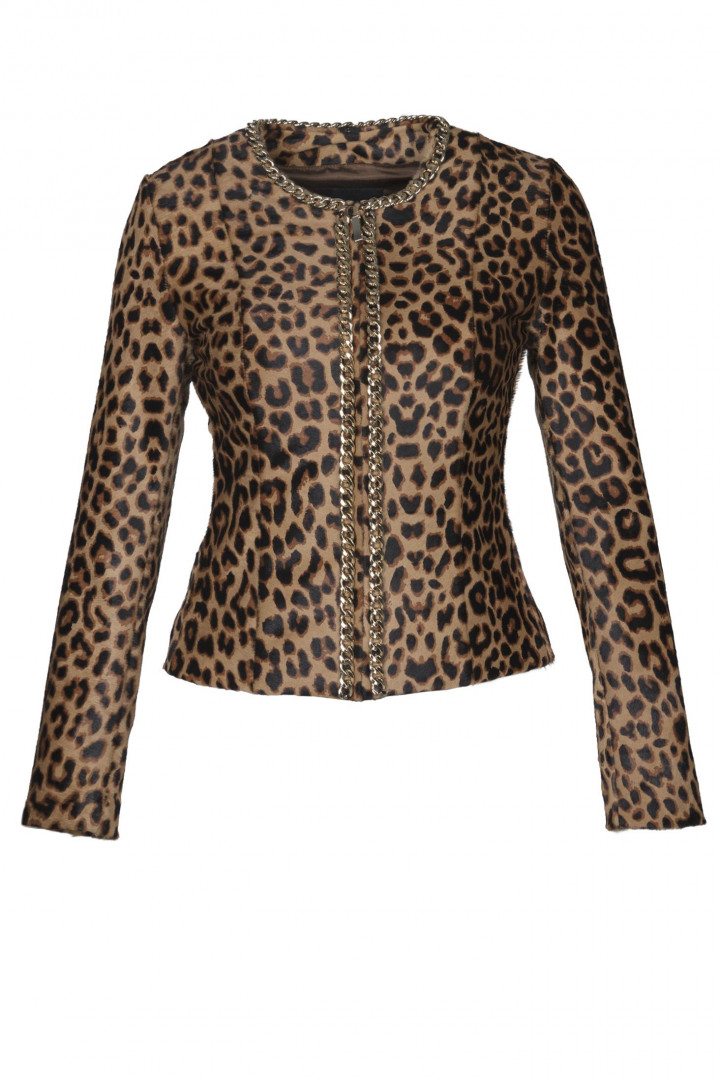 Leopar Deri Ceket