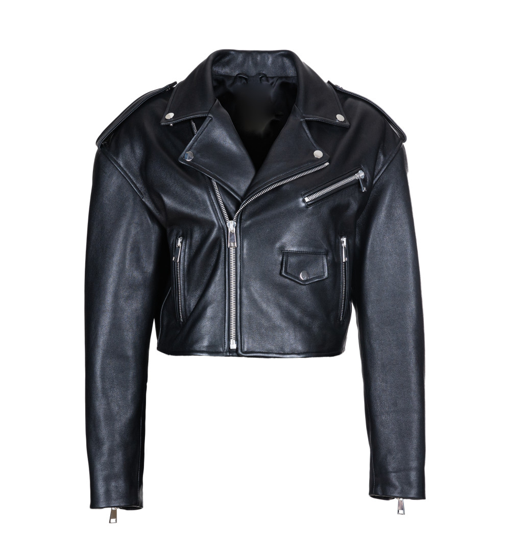 Mia Deri Crop Biker Ceket