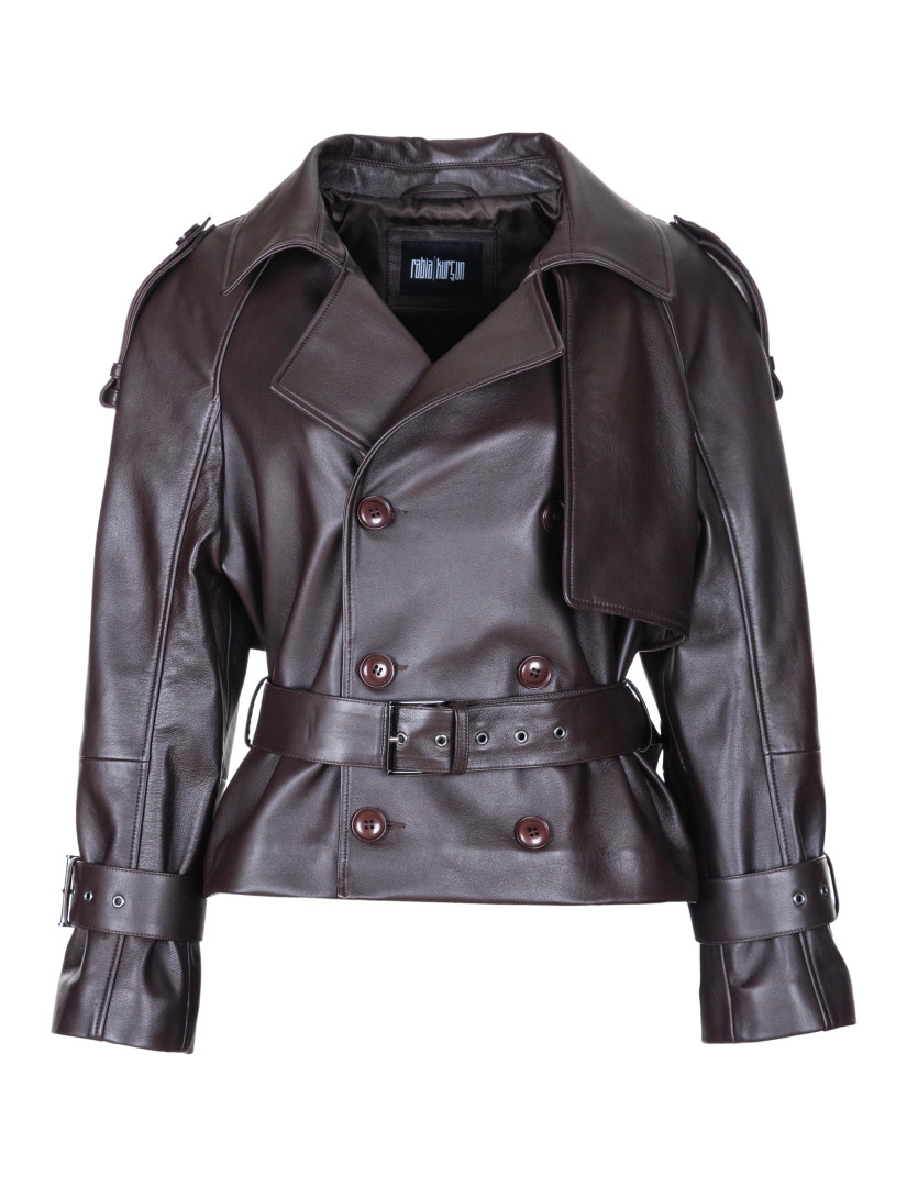 Rose Cropped Leather Jacket