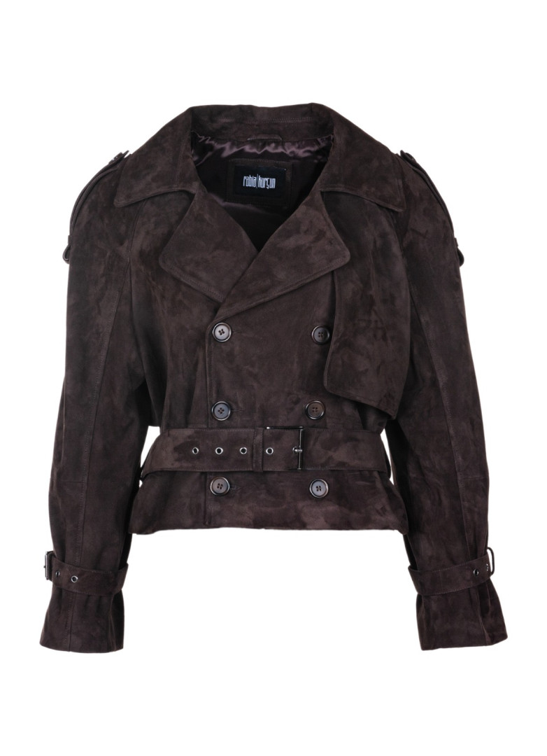 Rose Cropped Suede Jacket