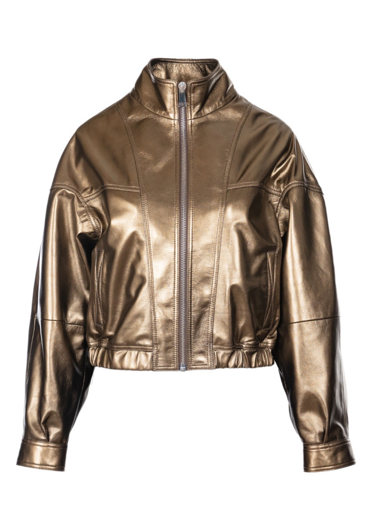 Star Cropped Leather Jacket