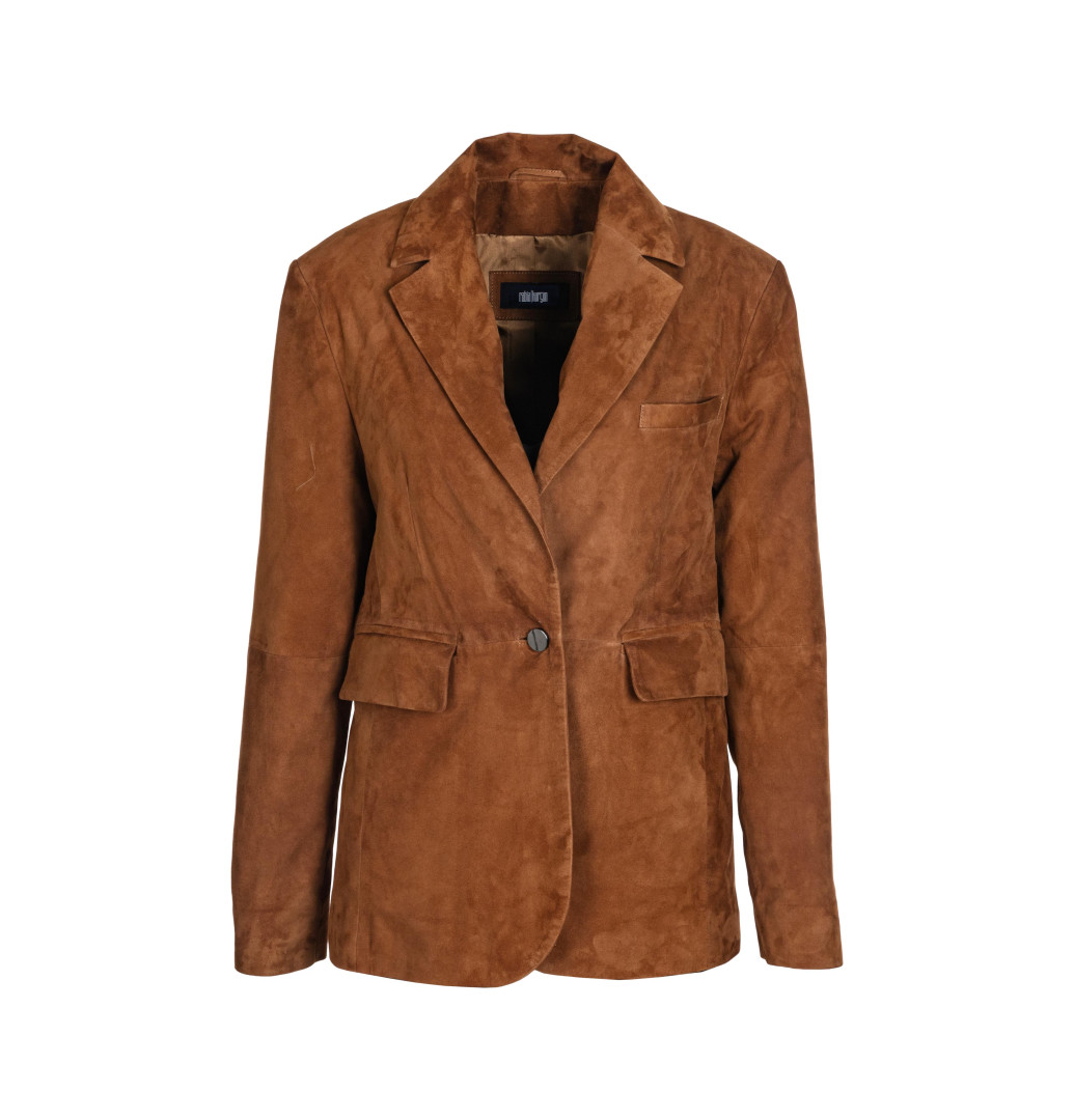 Visky Suede Leather Blazer